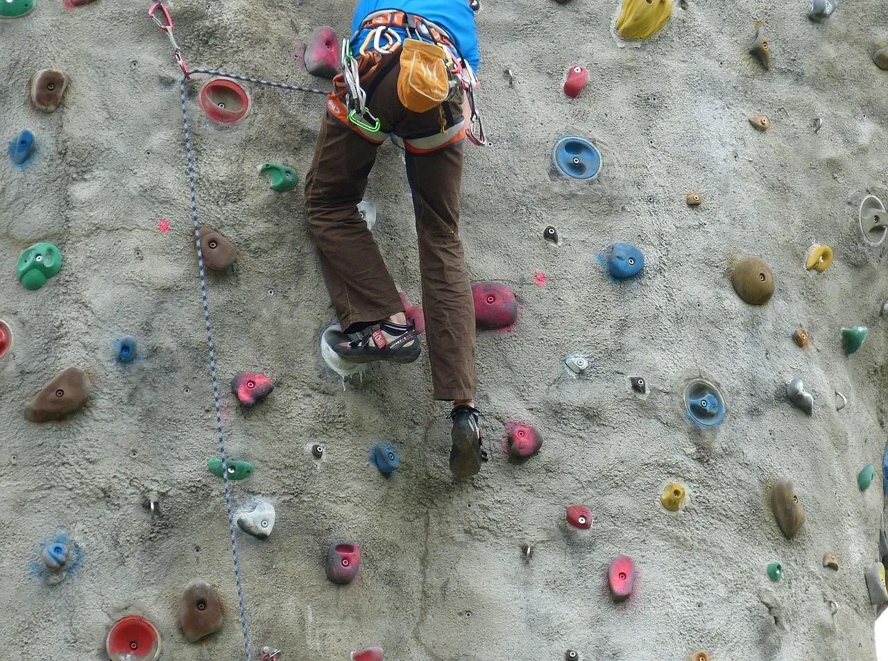 Dan Repelling down Mud Wall